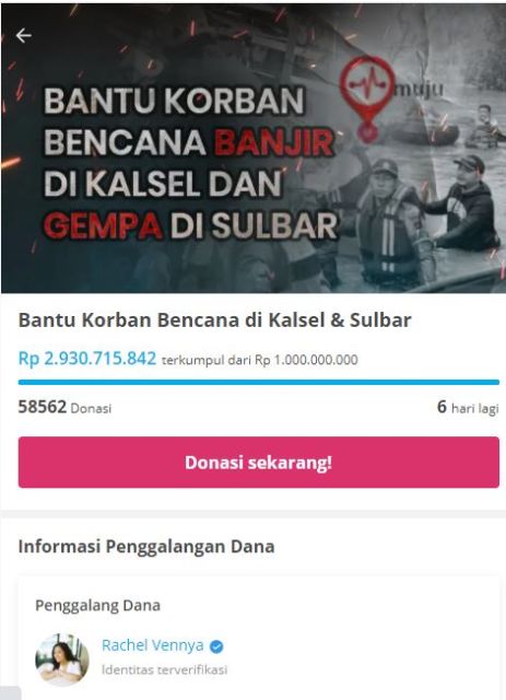 Peduli Korban Bencana Alam, 9 Seleb Gagas Penggalangan Donasi. Terkumpul hingga Miliaran Rupiah!