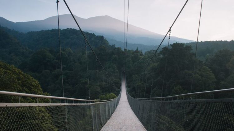 Menyambangi Jembatan Gantung Terpanjang se-Asia Tenggara