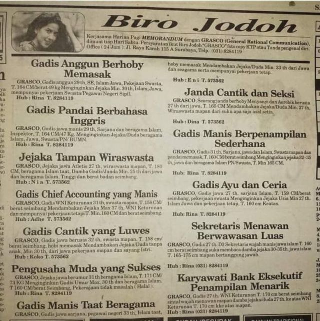 Sebelum Ngetren Aplikasi Kencan, Iklan Biro Jodoh Koran ini Bukti Perjuangan Cinta Orang Zaman Dulu