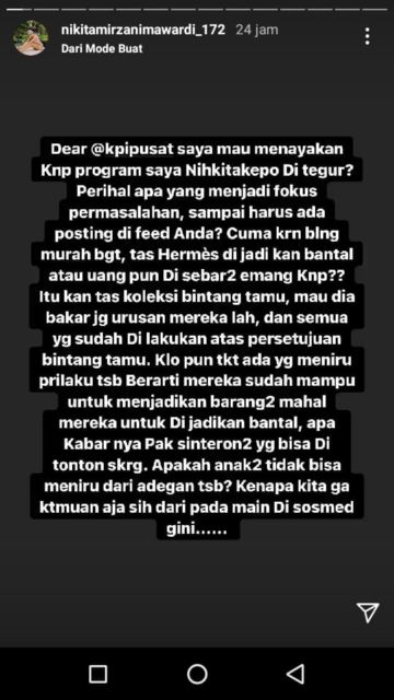 Tak Terima Program 