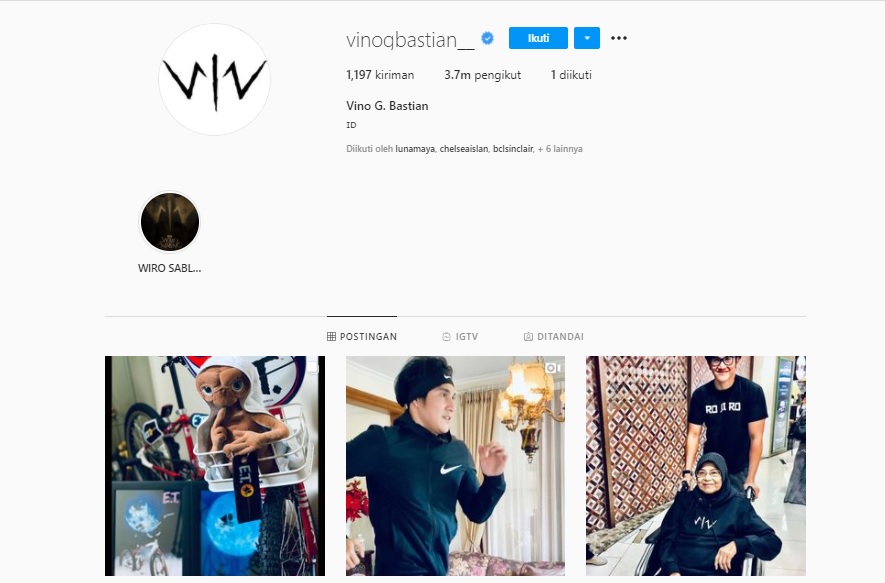 IG-nya Cuma Ikuti 1 Akun, Vino G. Bastian: Cara Gue Menghormati Bukan dengan Follow Instagram