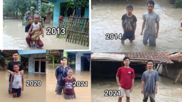 Viral Transformasi Foto Korban Banjir dari Waktu ke Waktu. Kritik Halus buat Pemerintah nih!