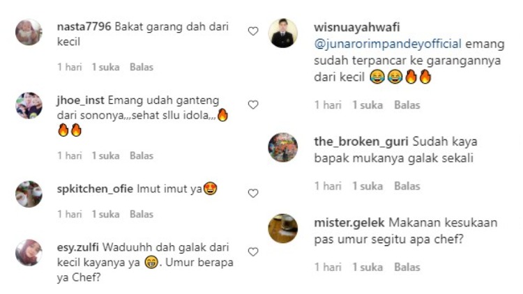 Chef Juna Bagikan Foto Masa Kecilnya, Warganet Kompak Bilang Sosoknya Udah Galak dari Dulu