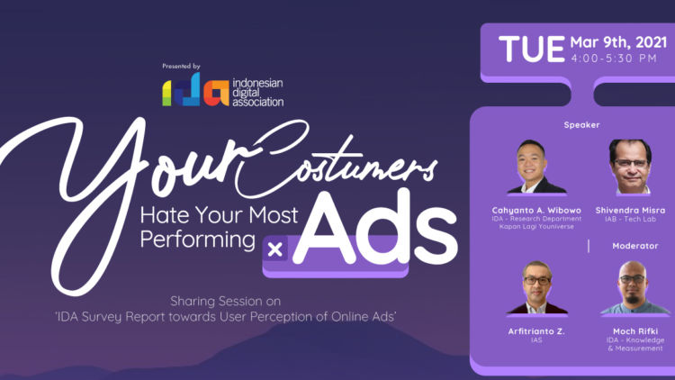 Memilih Antara Kenyamanan Pengguna atau Perfoma Sebuah Iklan, IDA Beberkan Hasil Survei