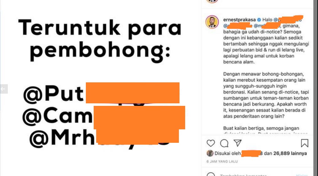 Adakan Lelang Amal untuk NTT, Ernest Prakasa Geram karena Masih Ada yang Tega Bid & Run