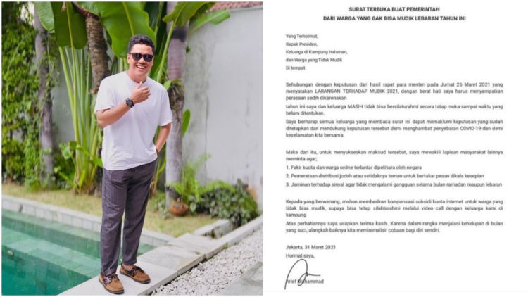 Soroti Imbas Larangan Mudik 2021, Arief Muhammad Bikin Surat Terbuka. Tuntut 3 Hal pada Pemerintah