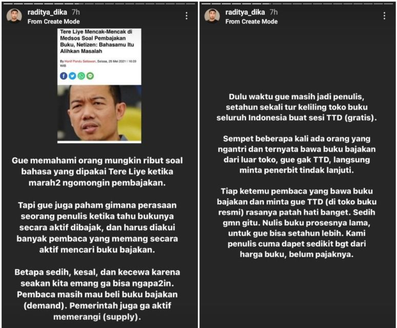 Sangat Marah dengan Pembajakan Buku, Tere Liye Lontarkan Kritikan Keras. Tuai Beragam Komentar