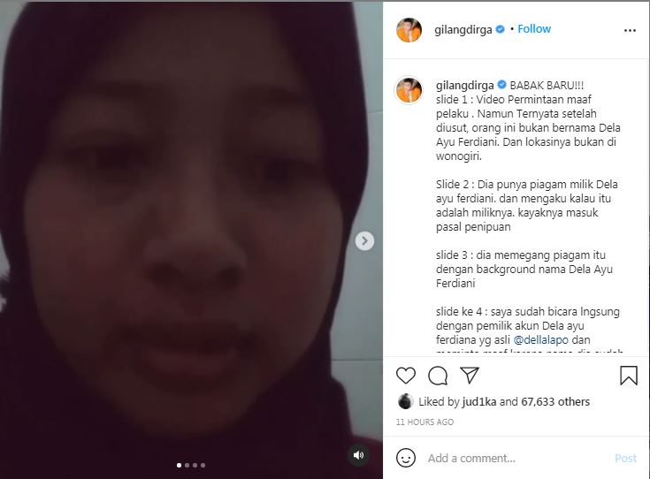 Perkarakan Warganet yang Hina Keluarganya, Gilang Dirga Buru Pelaku yang Pakai Identitas Palsu