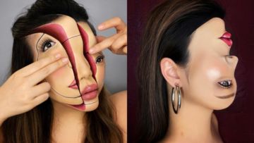 10 Foto Ilusi Makeup ala MUA Mimi Choi yang Level Kesulitannya di Atas Rata-Rata. Keren!