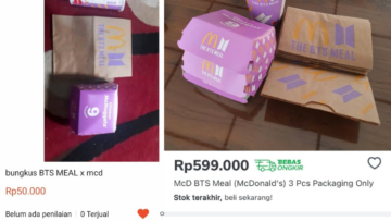 Bungkus McD x BTS Mulai Melejit di Pasaran Jadi Bukti Bahwa Dagang Apa pun Berbau Korea Pasti Laris~