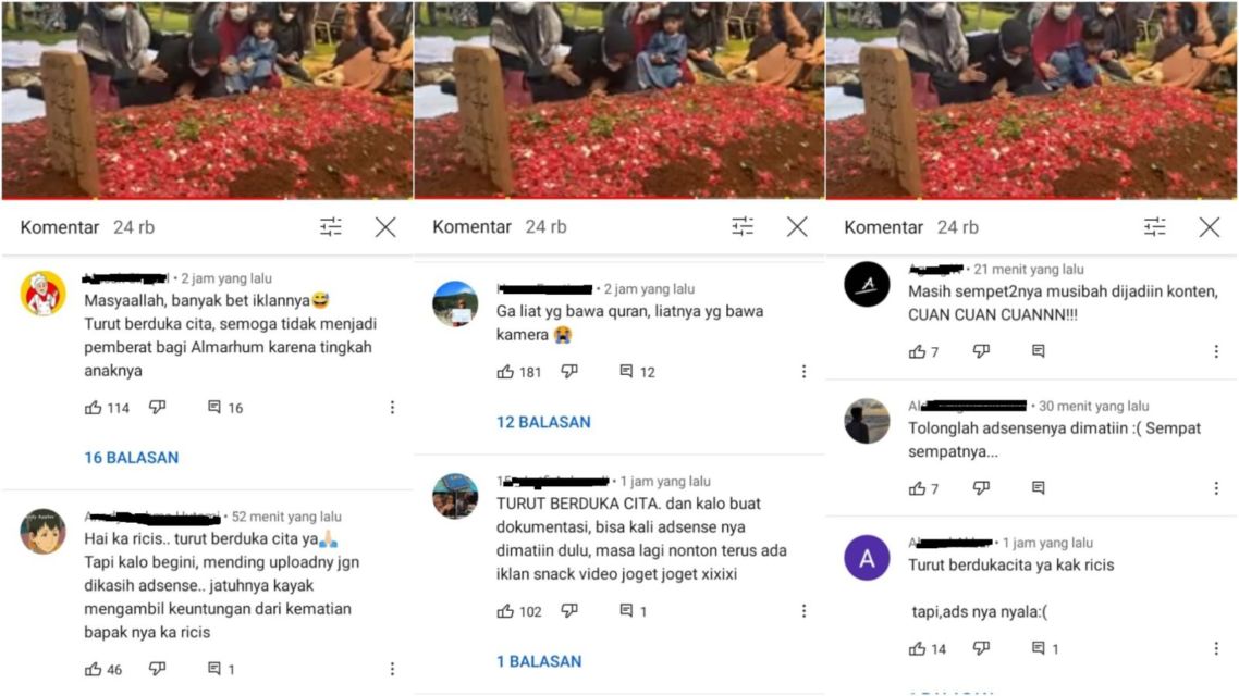Ayah Wafat Dijadikan Beragam Konten, Warganet Sayangkan Tindakan Ria Ricis: Nggak Etis!