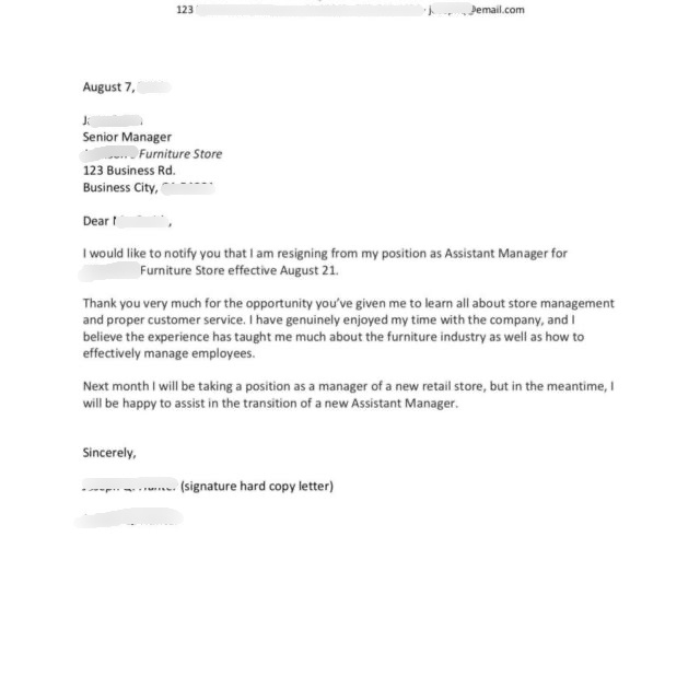 contoh surat pengunduran diri