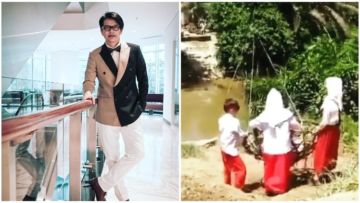 Unggah Foto Anak SD Menyeberang Sungai, Armand Maulana Ingatkan Diri Sendiri: Masih Mengeluh?