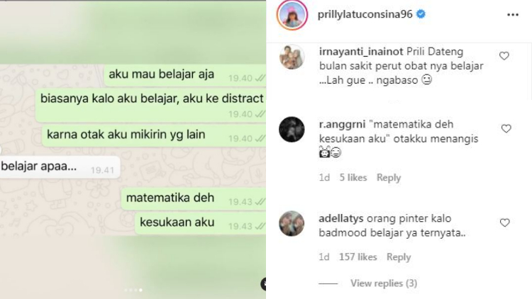 Alihkan Nyeri Menstruasi, Prilly Latuconsina Pilih Mengajar dan Menyelesaikan Soal Matematika