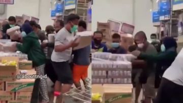 Viral Video Pembeli Rebutan Susu Beruang Saat Corona Melonjak. Dampak dari Panic Buying?