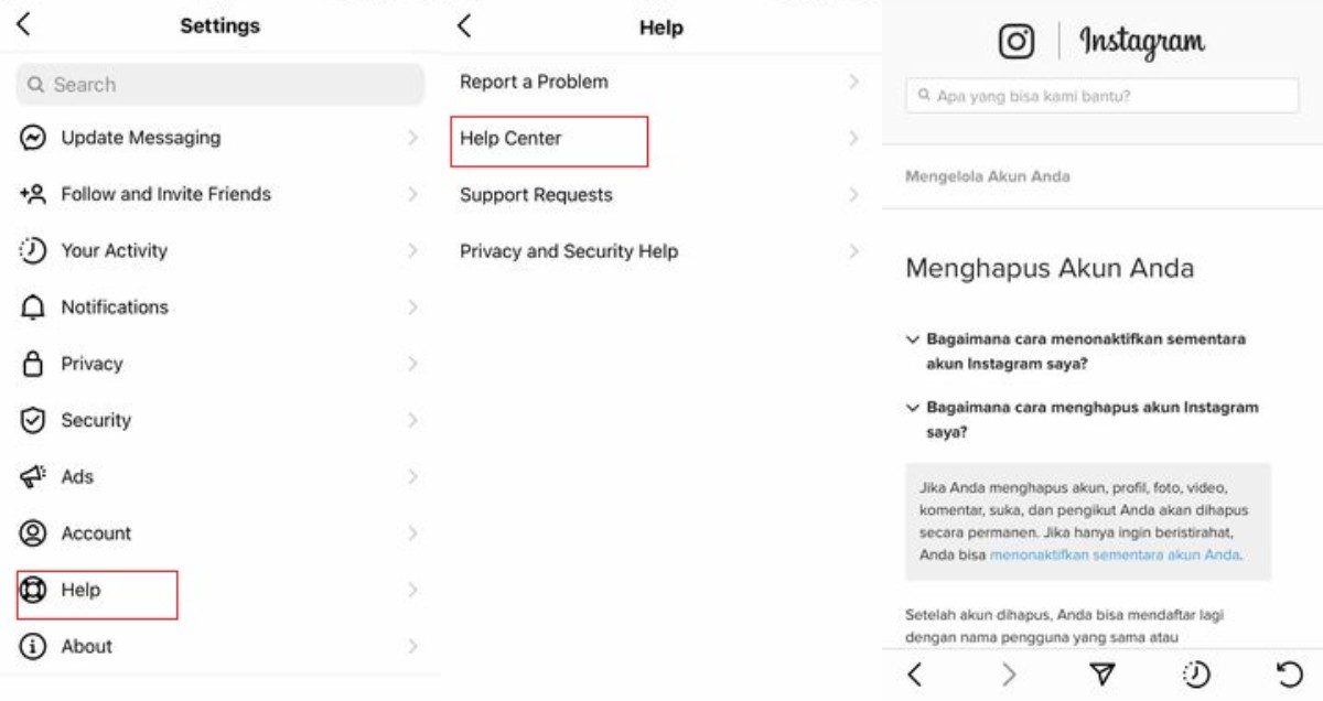 Cara menghapus akun Instagram di iPhone