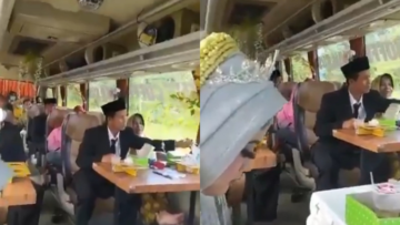 Viral Resepsi di Dalam Bus Guna Hindari Razia PPKM. Bukan Orang Indonesia Kalau Nggak Kreatif~