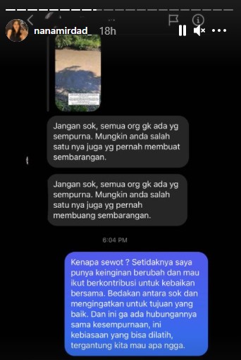 Ingatkan Publik Agar Tak Buang Sampah Sembarangan, Nana Mirdad Justru Dibilang Sok oleh Warganet