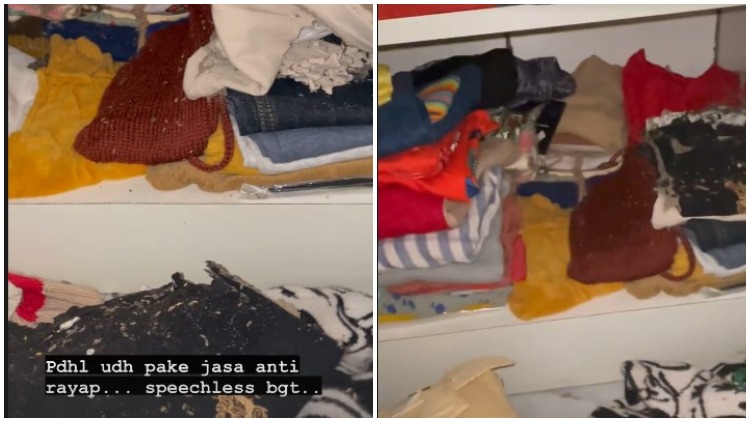 Kaget Saat Tahu Baju-Baju Branded Anaknya di Lemari Dimakan Rayap, Rachel Vennya Speechless