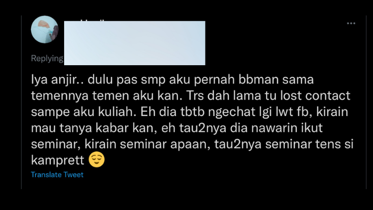 Sekali Seumur Hidup, Pasti Kamu Pernah Kena Jebakan MLM dari Teman Kayak Warganet ini. Apes!