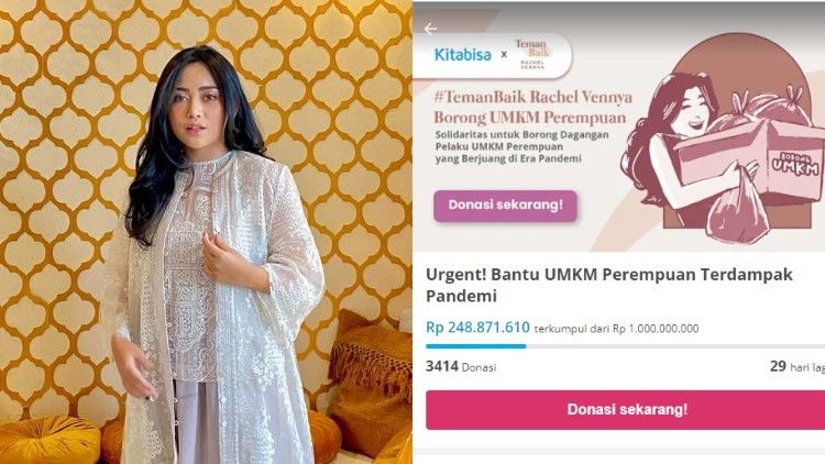 Turut Rasakan Beratnya Jadi Single Mom, Rachel Vennya Galang Bantuan untuk UMKM Perempuan