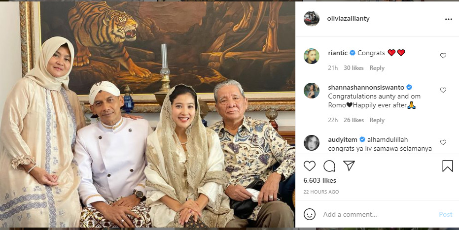 Tak Gelar Acara Resepsi Pernikahan, Olivia Zalianty Resmi Dipersunting oleh Ndaru Kusumo