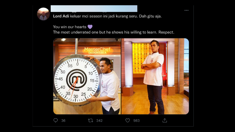 Tereliminasi dari Panggung Master Chef, Lord Adi Tetap Pemenang di Hati Publik. Ini Buktinya~