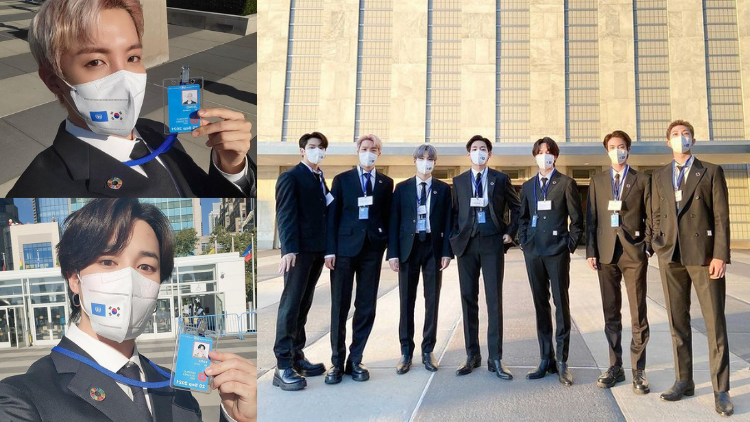 Potret Modis BTS Kenakan Setelan yang Ramah Lingkungan Saat Pidato di PBB. Super Kece!