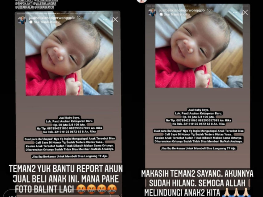 Marak Aksi Pencatutan Foto Jual Beli Bayi, Mona Ratuliu-Audi Marissa Ajak Publik Report Akun Terkait 7 Marak Aksi Pencatutan Foto Jual Beli Bayi, Mona Ratuliu-Audi Marissa Ajak Publik Report Akun Terkait