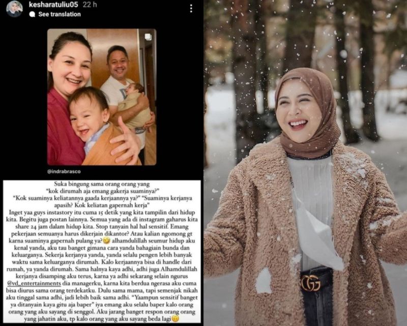 Indra Brasco Dituduh Tak Ada Kerjaan karena Sering Mengasuh Anak, Kesha Ratuliu Bela sang Paman
