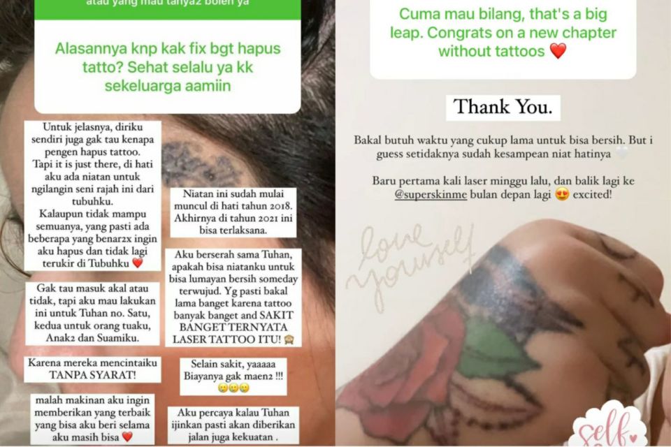 Hapus Tato Demi Tuhan dan juga Keluarga, Sheila Marcia: Mereka Mencintaiku Tanpa Syarat