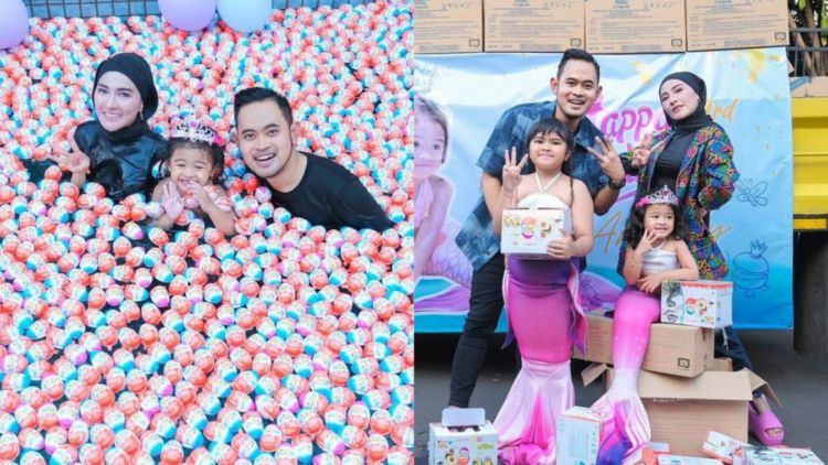 Rayakan Ultah sang Putri, Shandy Purnamasari dan Suami Beri Kado Satu Truk Kinder Joy!