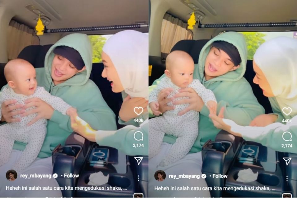 Bangun Bonding dengan Anak Lewat Lagu, Rey Mbayang dan Dinda Hauw Dipuji Warganet: Kreatif Banget!