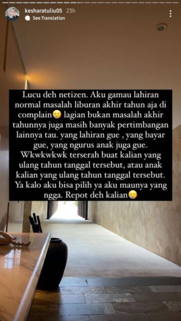 Kesha Ratuliu Ungkap Keinginan untuk Melahirkan Secara Caesar, Warganet Malah Komplain 8 Kesha Ratuliu Ungkap Keinginan untuk Melahirkan Secara Caesar, Warganet Malah Komplain