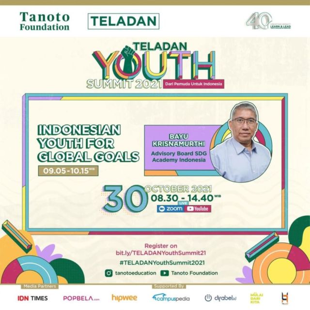 Wadahi Anak Muda Belajar Sejumlah Isu Masa Kini, Tanoto Foundation Gelar 'TELADAN Youth Summit 2021'