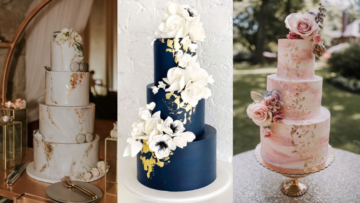8 Wedding Cake Mewah dengan Detail Emas yang Elegan