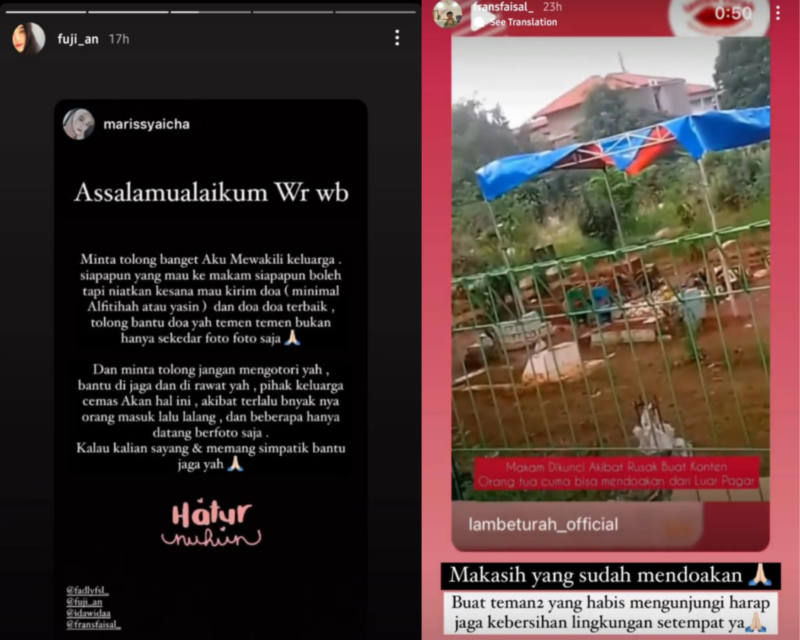 Kondisi Makam Berantakan hingga Foto Hilang, Keluarga Vanessa-Bibi Mohon Pengunjung Ikut Merawatnya