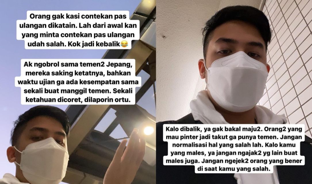 Jerome Polin Soroti Orang yang Normalisasi Menyontek Saat Ulangan: Kok Kebalik?