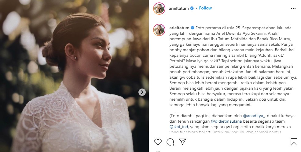 Ulang Tahun Ke-25, Ariel Tatum Kenang Kehidupan Masa Kecil. Postingan Ibunda Jadi Sorotan