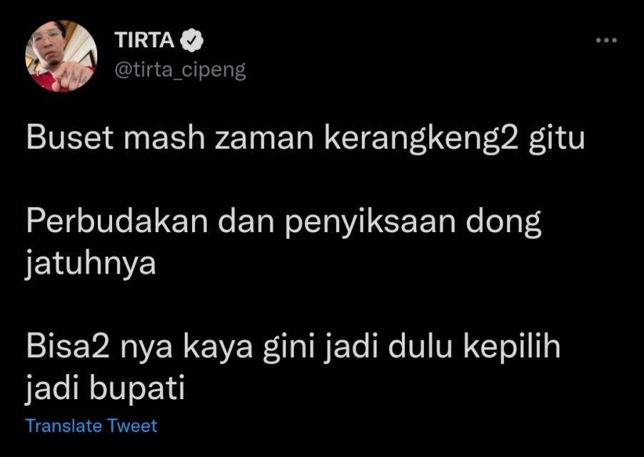 Kecaman Dokter Tirta