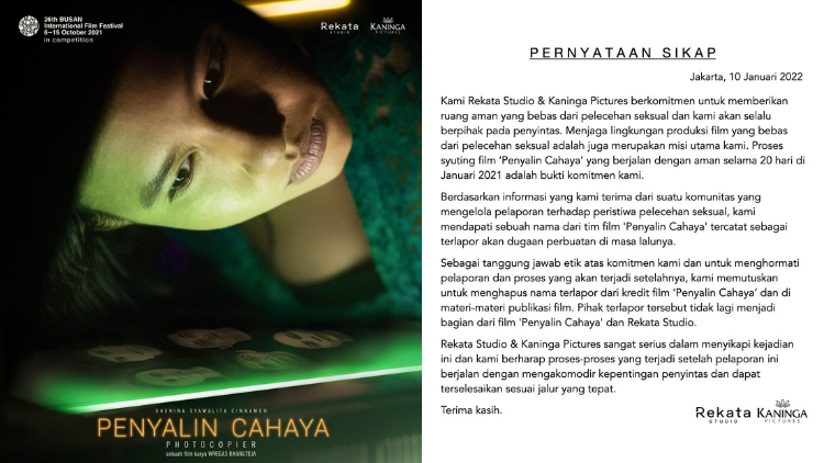 Kru Film “Penyalin Cahaya” Jadi Terlapor Pelaku Pelecehan, Berikut Fakta-Faktanya