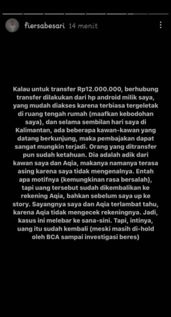 rekening Fiersa Besari dibobol