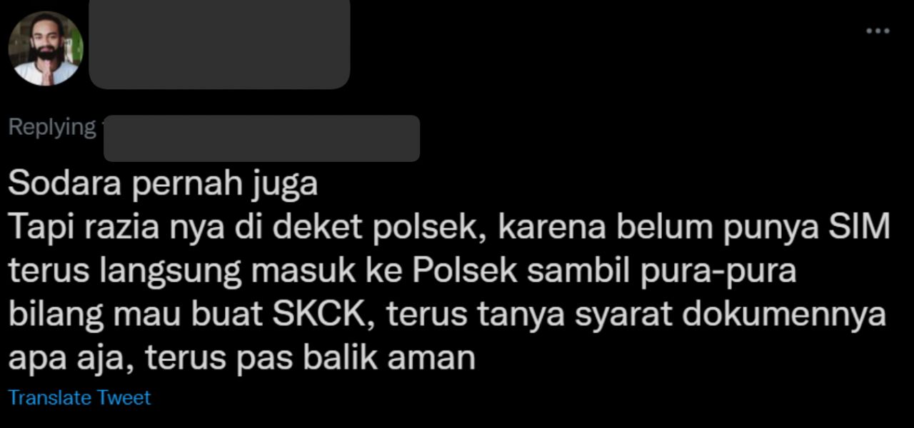 Cerita Warganet Kabur Saat Ditilang, Kalau Udah Kepepet Auto Kreatif!