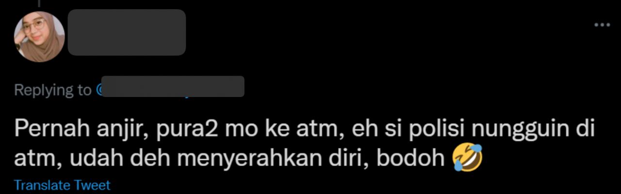Pura-pura masuk ATM