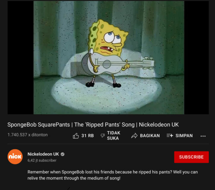 Jadi Bagian Masa Kecil, ini Lagu-lagu di Kartun Spongebob yang Fenomenal