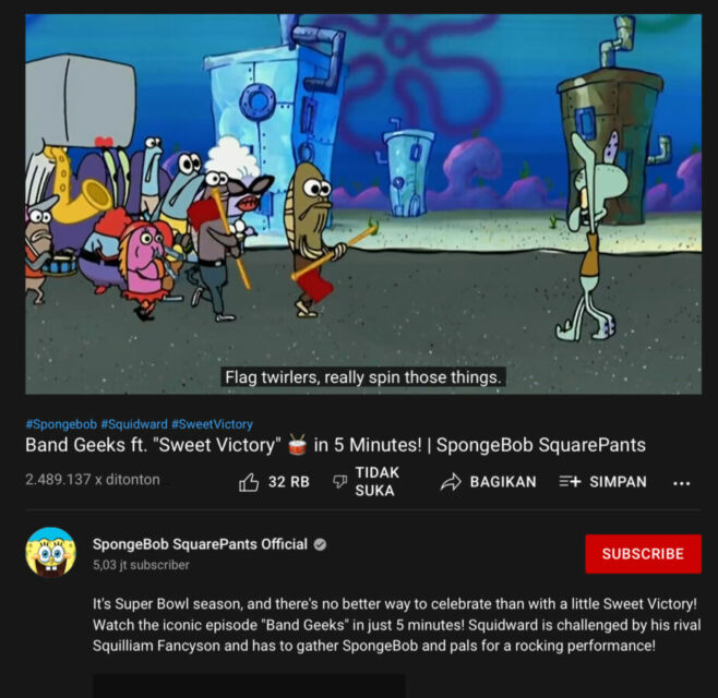 Jadi Bagian Masa Kecil, ini Lagu-lagu di Kartun Spongebob yang Fenomenal