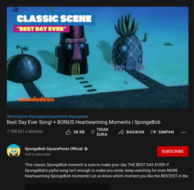 Jadi Bagian Masa Kecil, ini Lagu-lagu di Kartun Spongebob yang Fenomenal