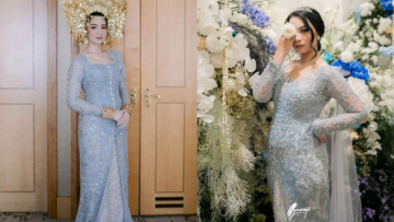 Ide Model Kebaya Payet Biru yang Elegan