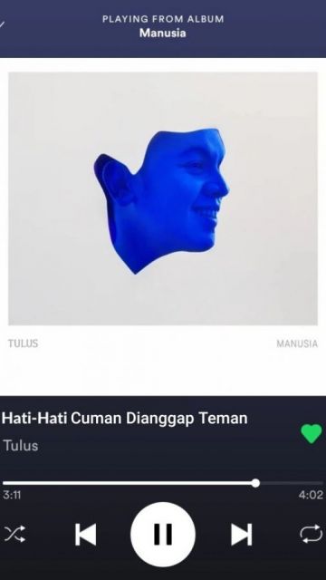 Plesetan lagu baru Tulus