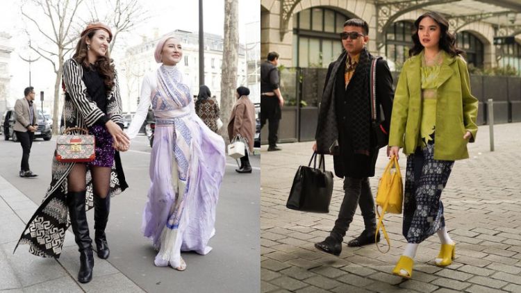 Gaya Busana Seleb Indonesia Bangga Pakai Batik di Paris Fashion Week 2022